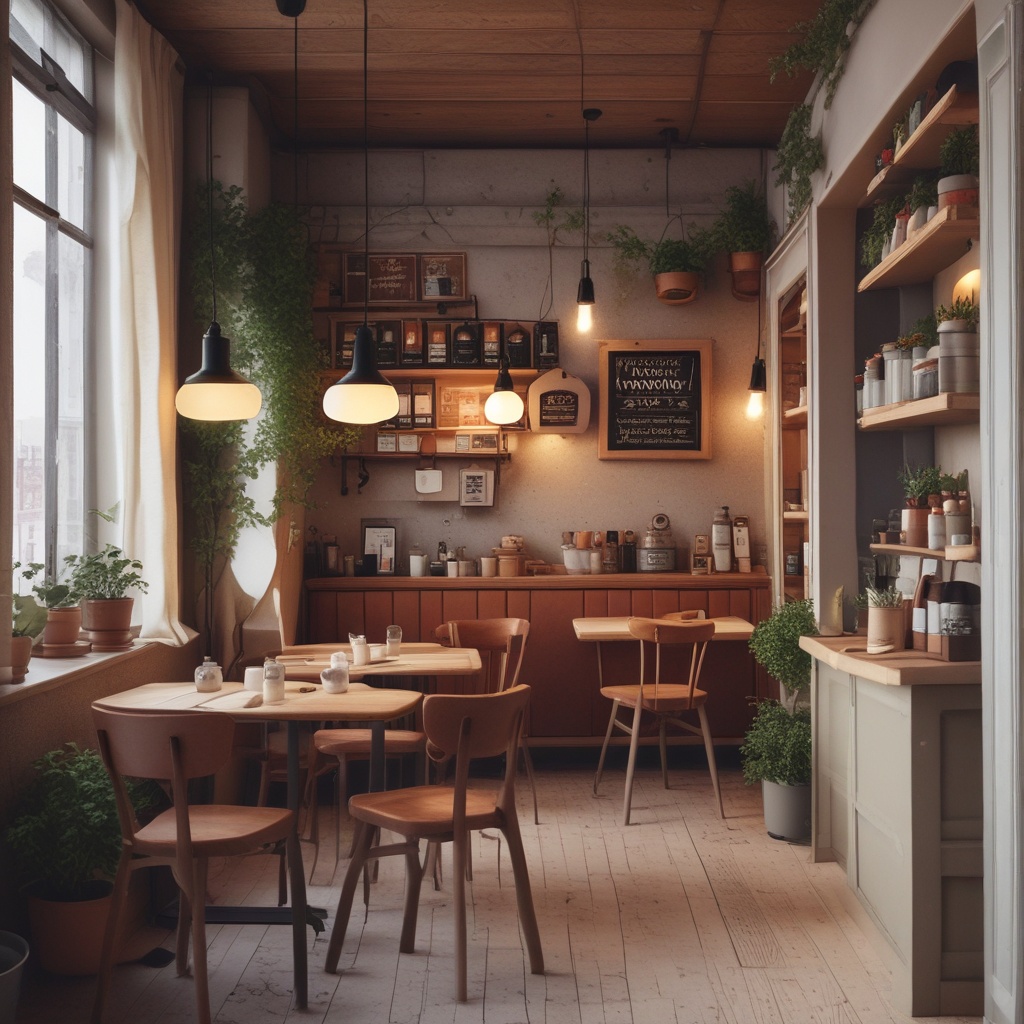 Cozy cafe interior